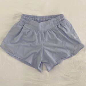 LULULEMON Powder Blue Hotty Hot Lined Shorts Sz 4